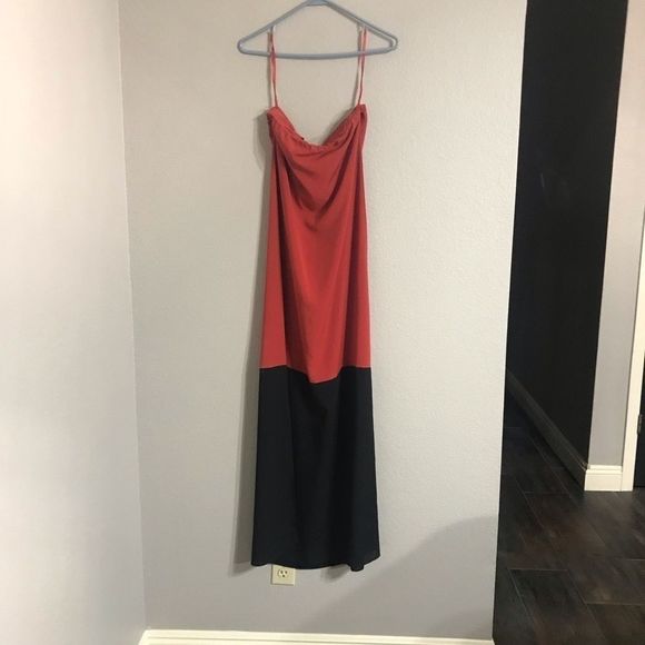 Loft Strapless Color Block Dress w/ Shelf Bra - Picture 4 of 6
